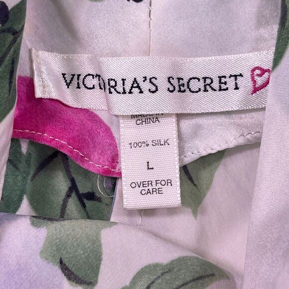 Victoria’s Secret Multicolor Silk Floral Scoop Neck Sleeveless Cami Top Large - Picture 3 of 9